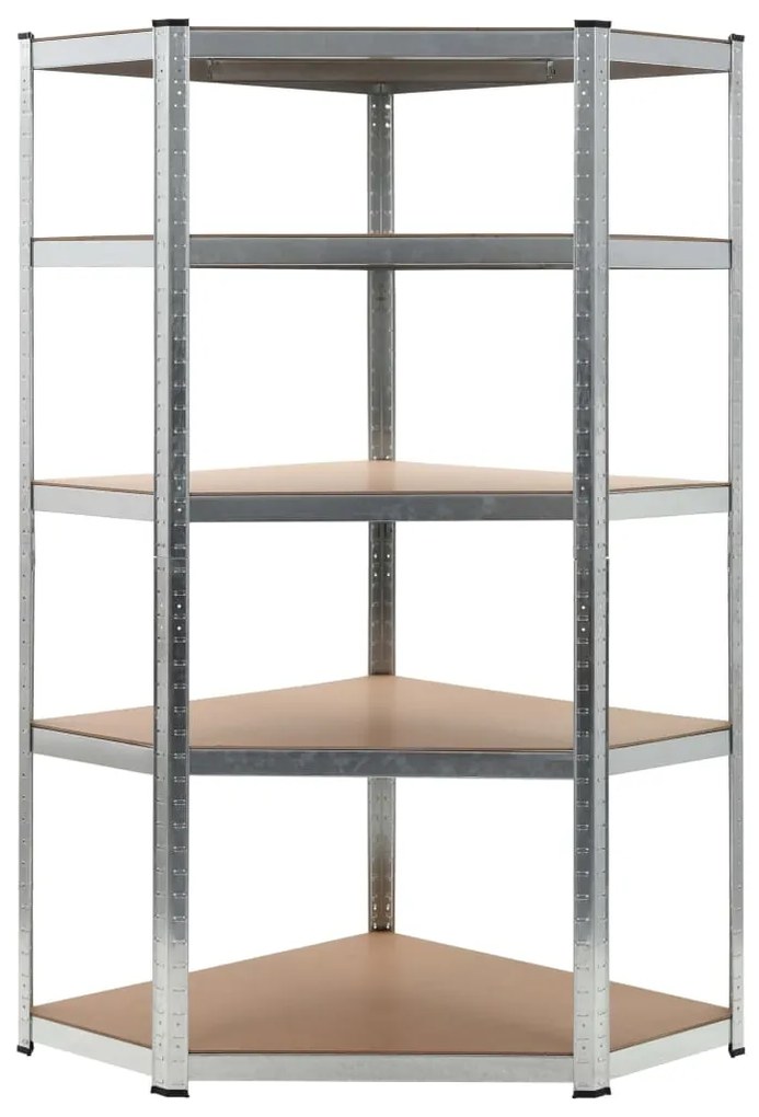 Prateleira de Arrumação Prateado 90x90x180 cm Aço e Mdf