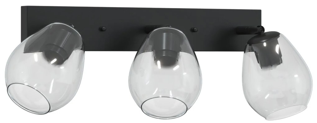 Luzes de Teto com Abajur de Vidro Ajustável em Anthracite, E27