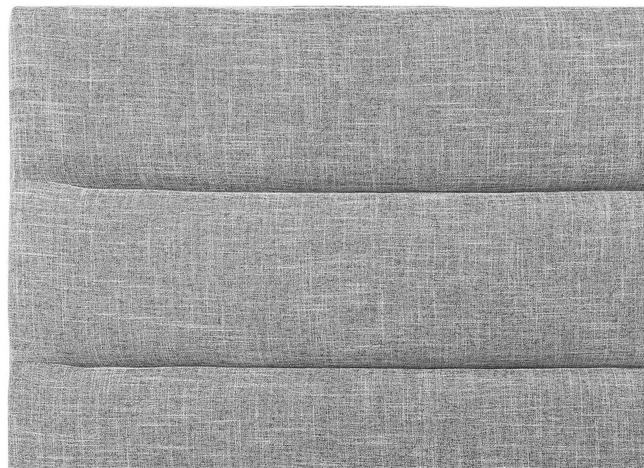 Cama de casal em tecido cinzento claro 180 x 200 cm VALBONNE Beliani