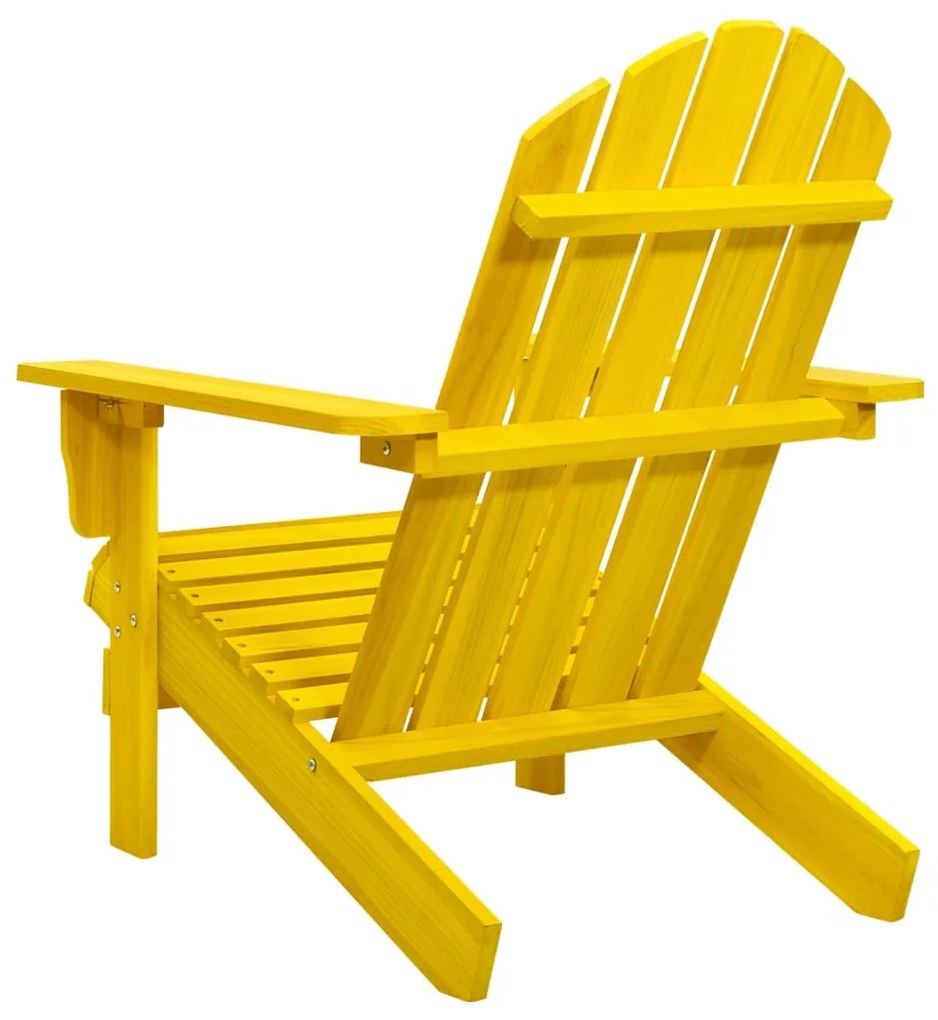 Cadeira Adirondack para jardim abeto maciço amarelo