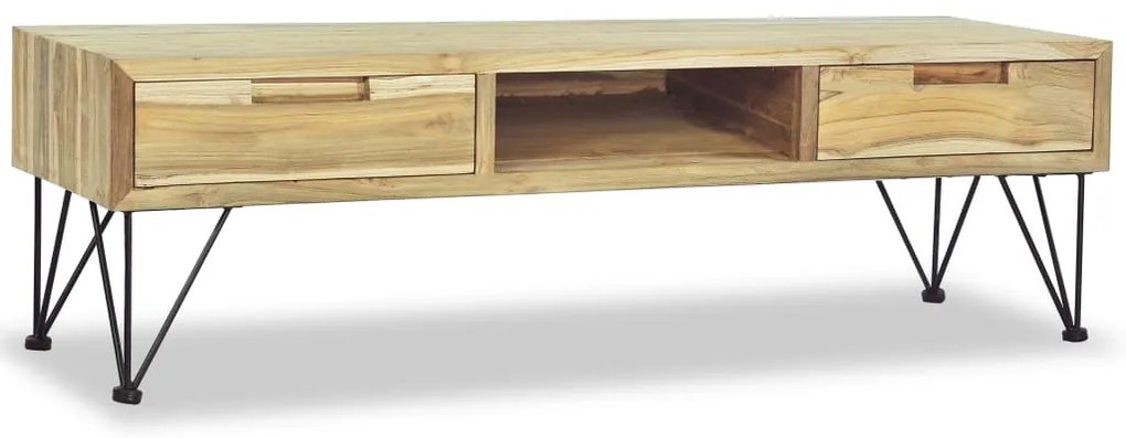 Móvel de TV 120x35x35 cm teca maciça