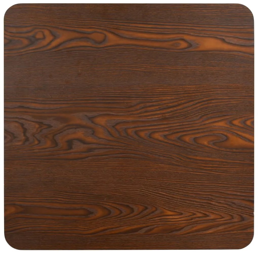 Mesa bistrô 80x80 cm MDF castanho-escuro