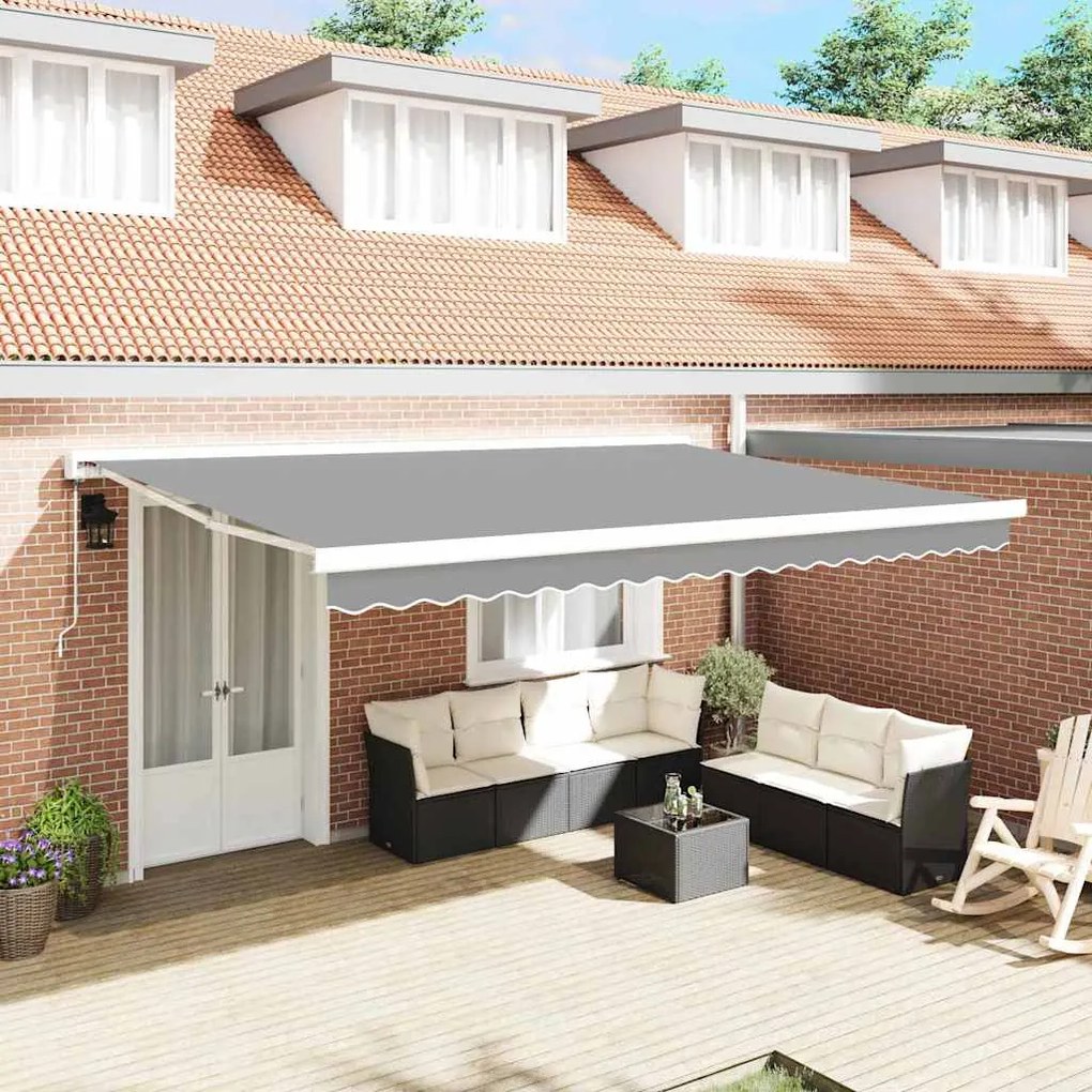 vidaXL Estrutura de Toldo Branco 500 × 300 cm Alumínio