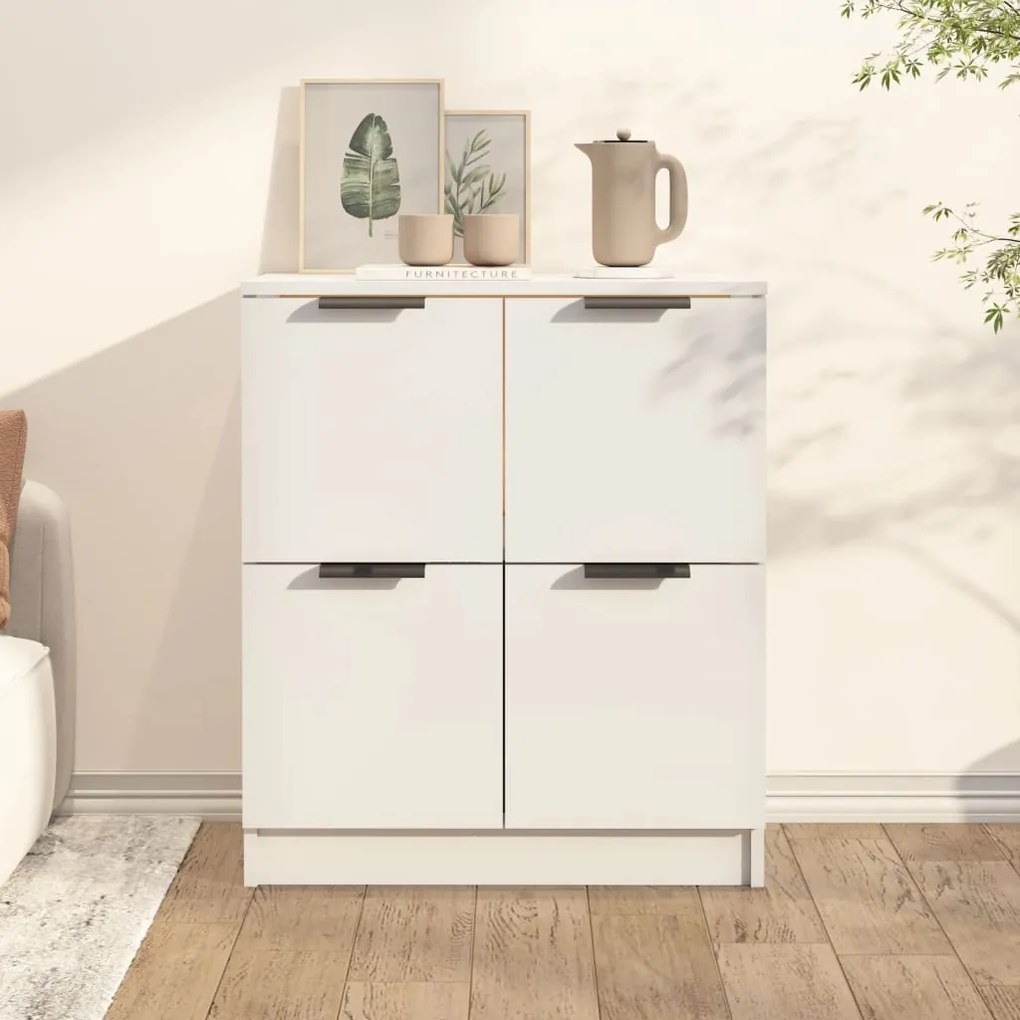 vidaXL Aparador 60x30x70 cm derivados de madeira branco