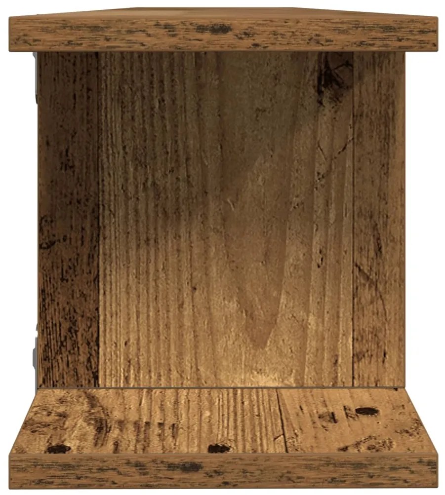 Estantes parede 2 pcs 105x18x20 cm deriv. madeira madeira velha