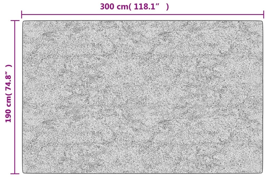 Tapete lavável antiderrapante 190x300 cm multicor