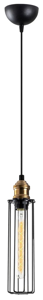 Candeeiro de Teto Zumra – Preto – Diâmetro 8 cm, Altura 123 cm