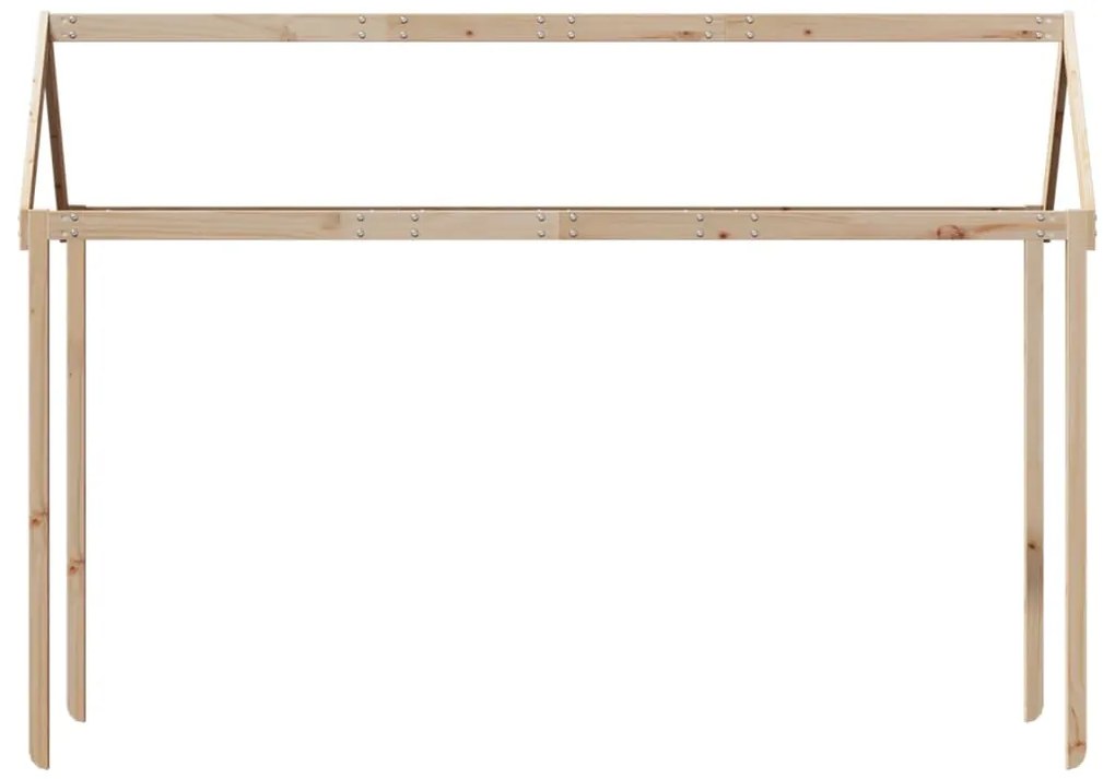 Telhado de cama infantil 217x95,5x159cm madeira de pinho maciça