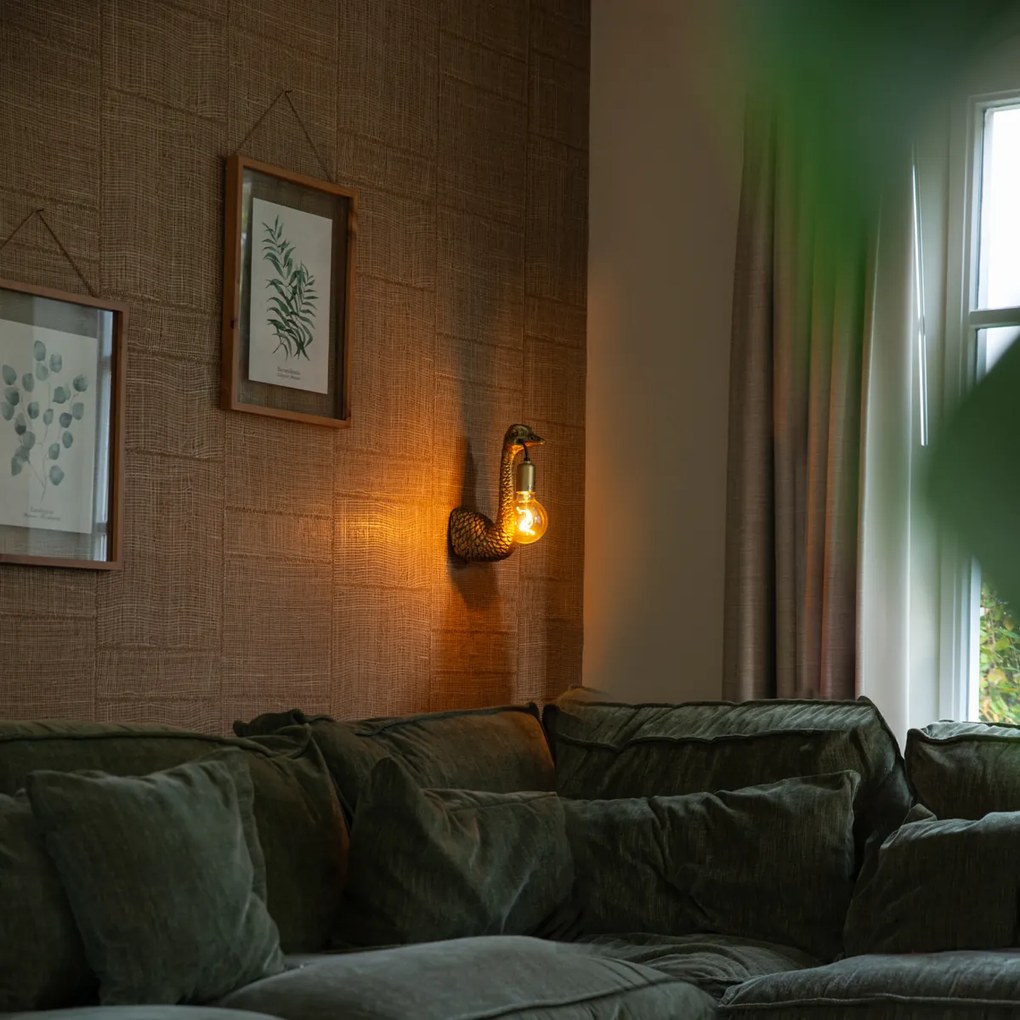 Candeeiro de parede vintage latão - Animal Camelo Pássaro