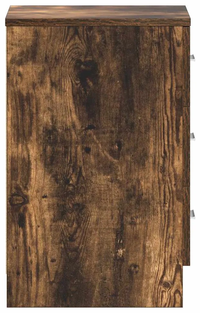 Mesa de cabeceira 2 pcs 38x35x56 cm madeira cor carvalho fumado