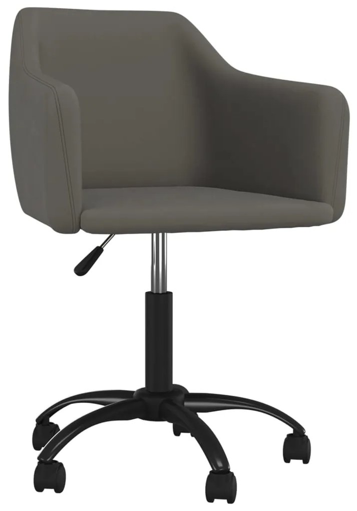 Cadeiras de jantar giratórias 2 pcs veludo cinzento-escuro