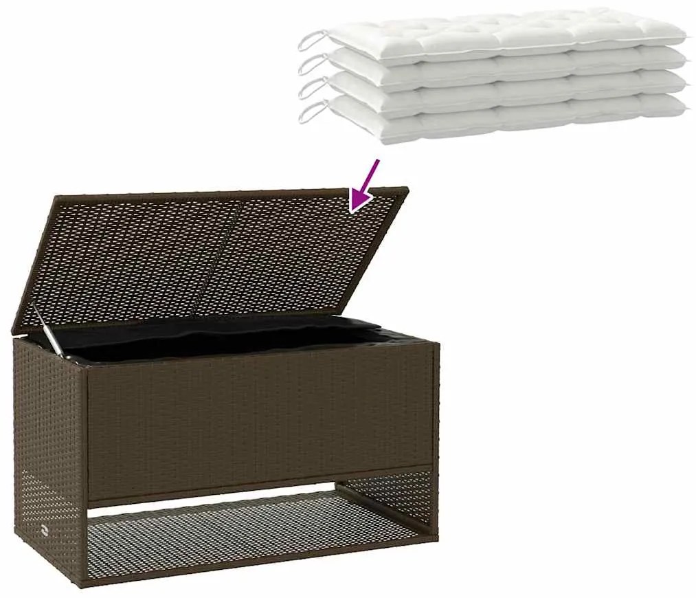 Caixa para almofadões de exterior 100x55x55,5 cm vime PE