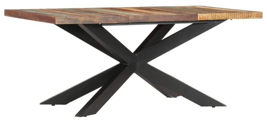 Mesa de jantar 180x90x76 cm madeira recuperada maciça