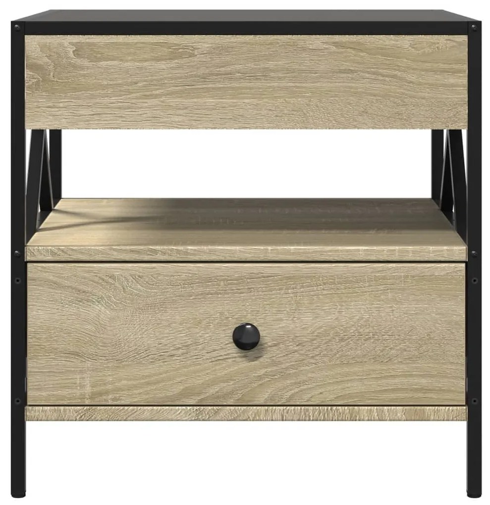 Mesa de centro luzes LED Infinity 50x50x51 cm carvalho sonoma