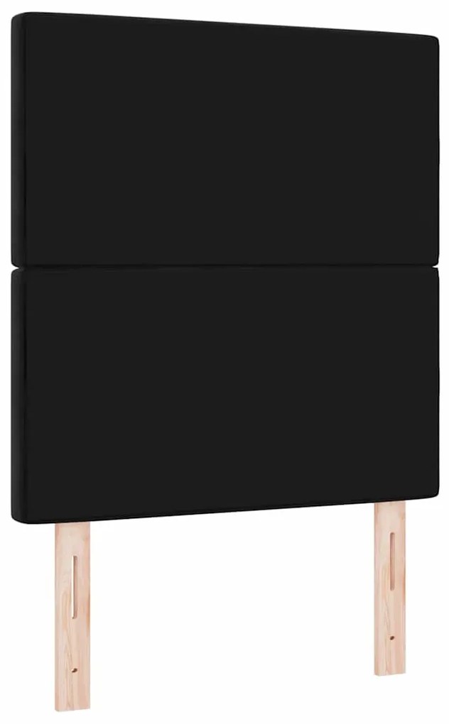 Cabeceira LED preta, 80 cm, em veludo