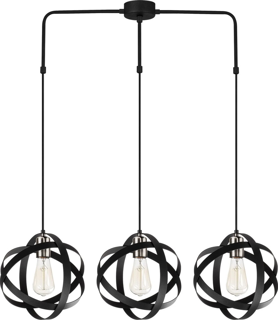 Candeeiro de Teto Gezegen – Preto – 89 x 25 cm