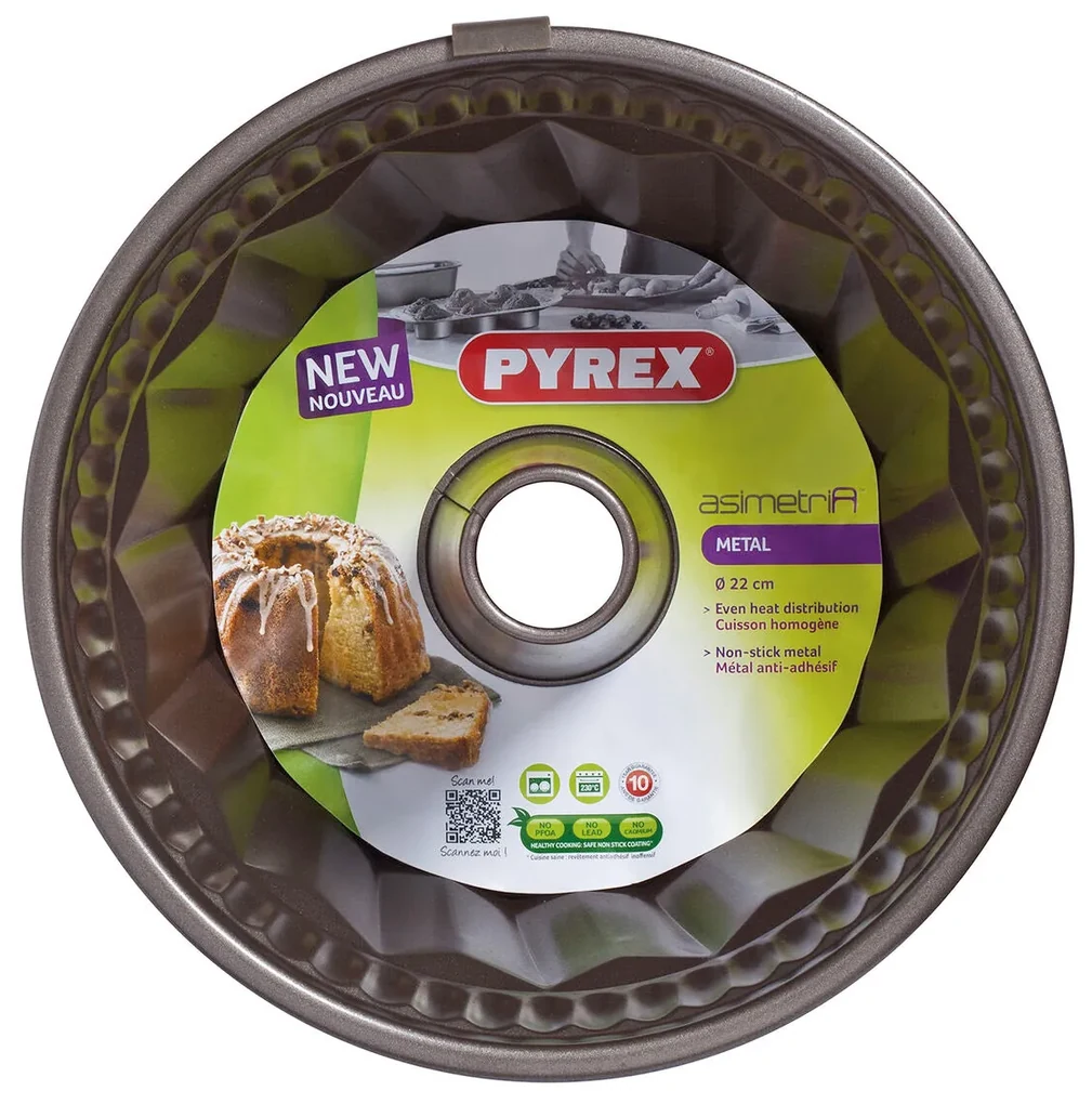 Molde Para O Forno Pyrex Asimetria Anel Preto Metal Unidades Biano