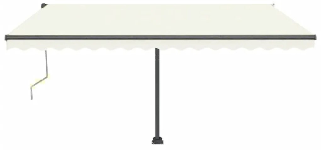 Toldo automático com LED e sensor de vento 450x350 cm cor creme