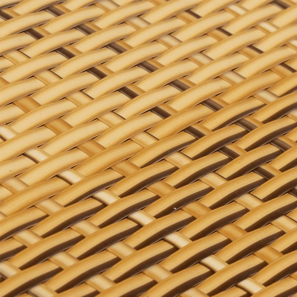 Telas de varanda 5 pcs 255x19 cm vime PE castanho-claro