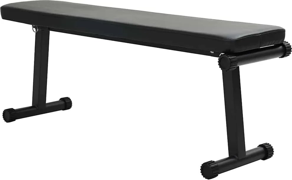 vidaXL Banco de Peso Manual Preto 108 x 27 x 41 cm Aço revestido a pó