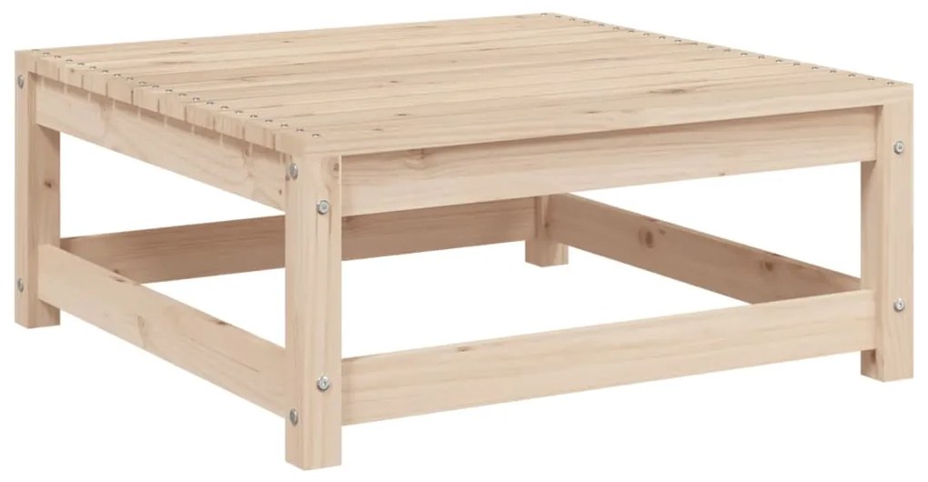 9 pcs conjunto sofás de jardim com almofadões pinho maciço