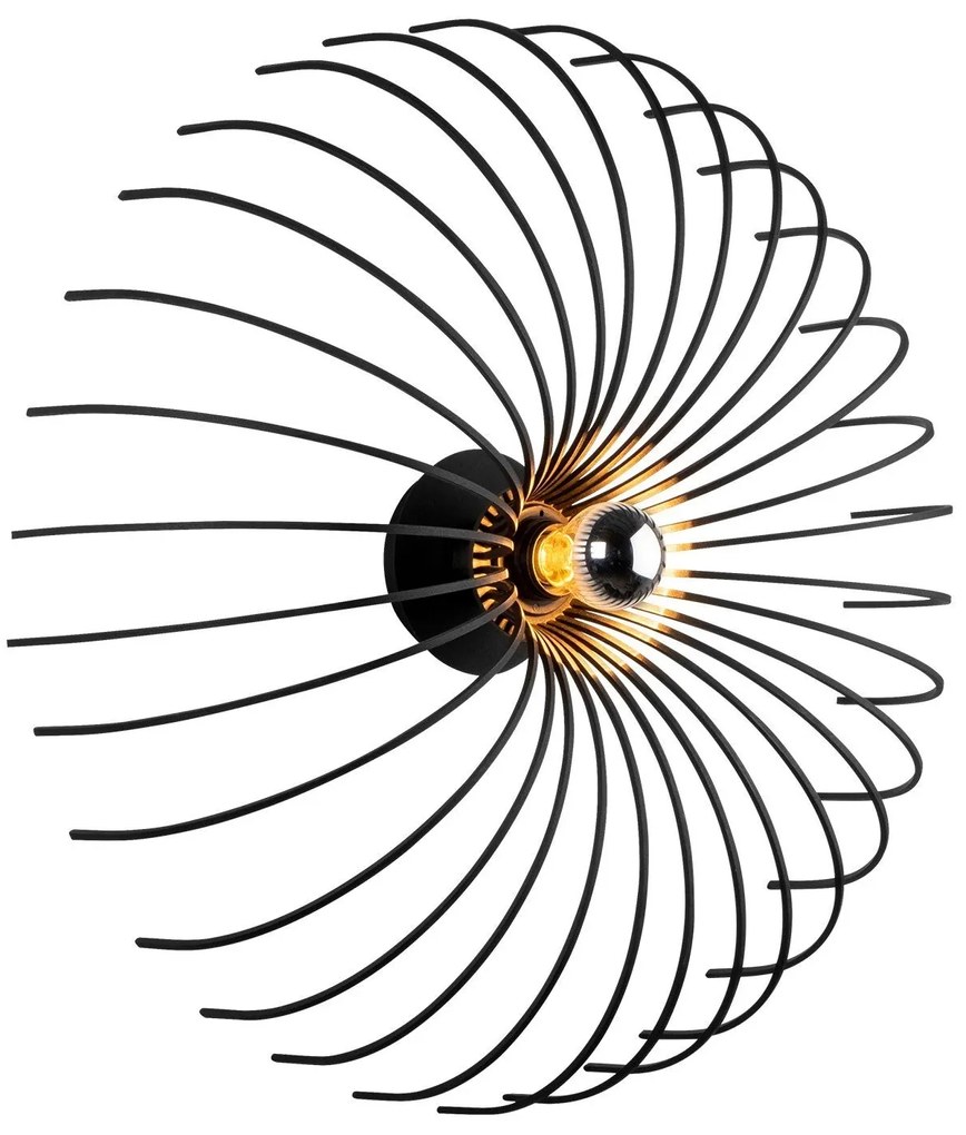 Lâmpada de Parede Aspendos – Preto – 16 cm x 56 cm