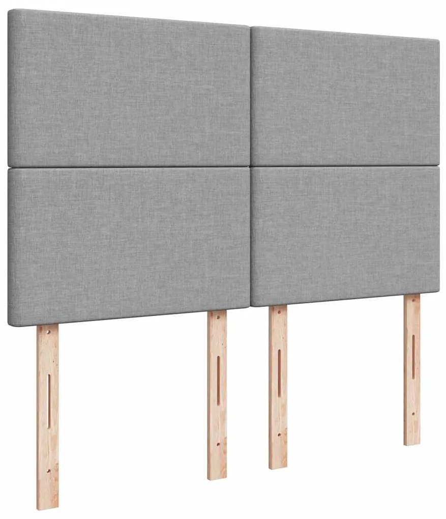 Estrutura de cama otomana com colchão 140x190 cm cinzento claro