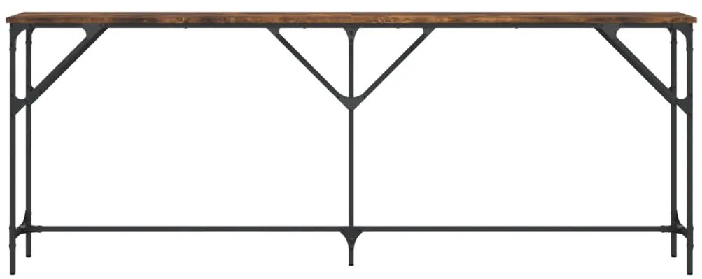 Mesa consola 200x29x75 cm derivados de madeira carvalho fumado