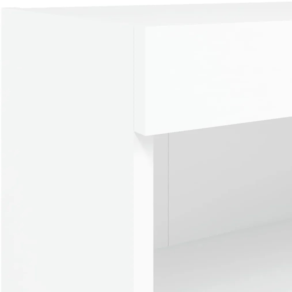 Móvel de TV com luzes LED 80x30x30 cm branco