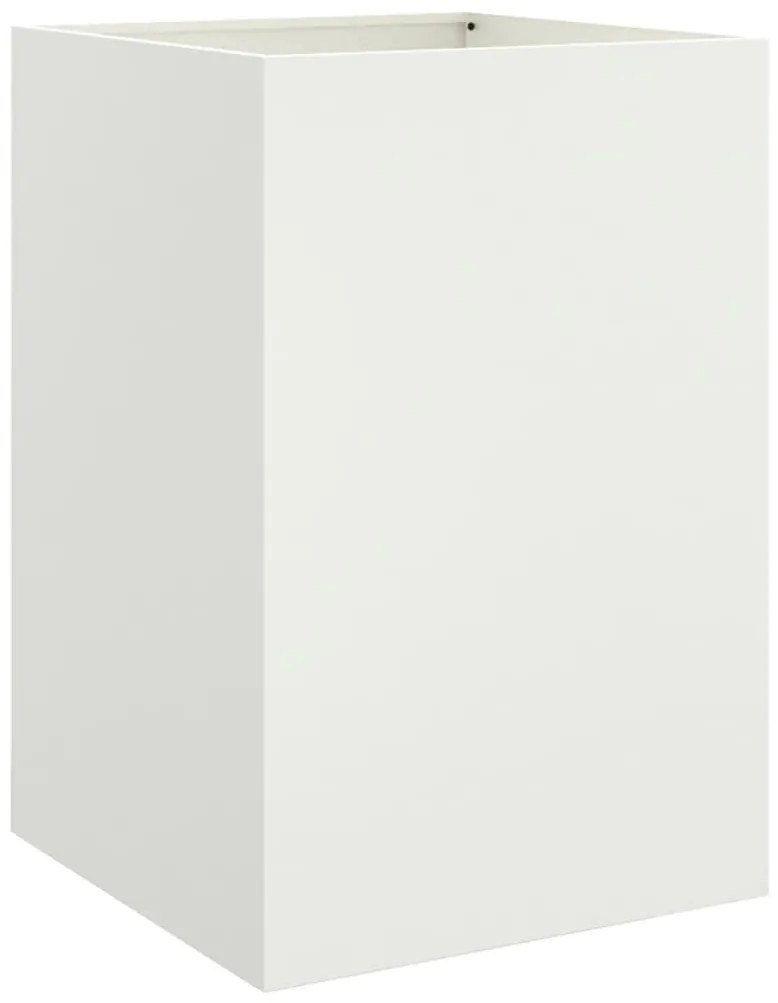 Vaso/floreira 52x48x75 cm aço branco