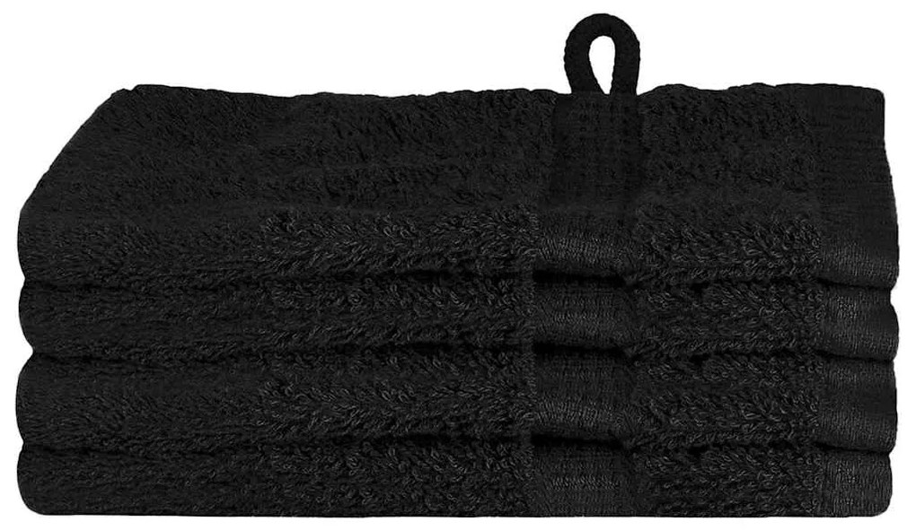 Panos de prato 4 pcs Preto 15 x 21 cm Algodão