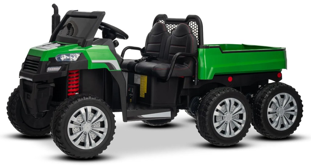 Carro elétrico para crianças RIDER 24V com tração nas quatro rodas (4X 200W), 2 Lugares bateria de lítio, rodas EVA, assento duplo em couro sintético