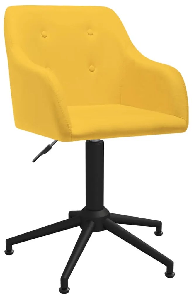 330398 vidaXL Cadeira de escritório giratória tecido amarelo
