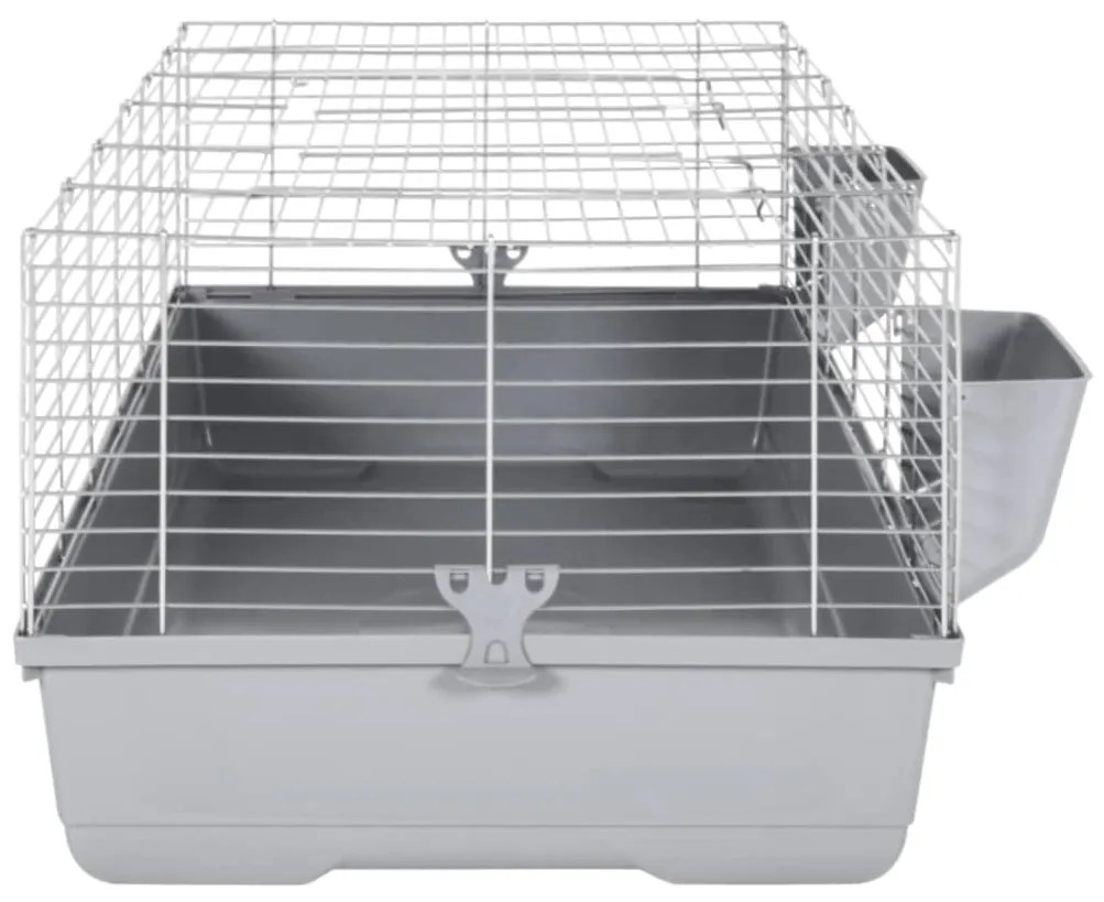 Gaiola pequena p/ animais 118x59x46cm polipropileno/metal cinza