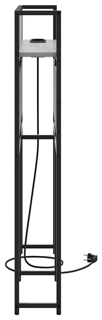 Cabeceira de armazenamento com cabeceira Sonoma cinzento 80 cm
