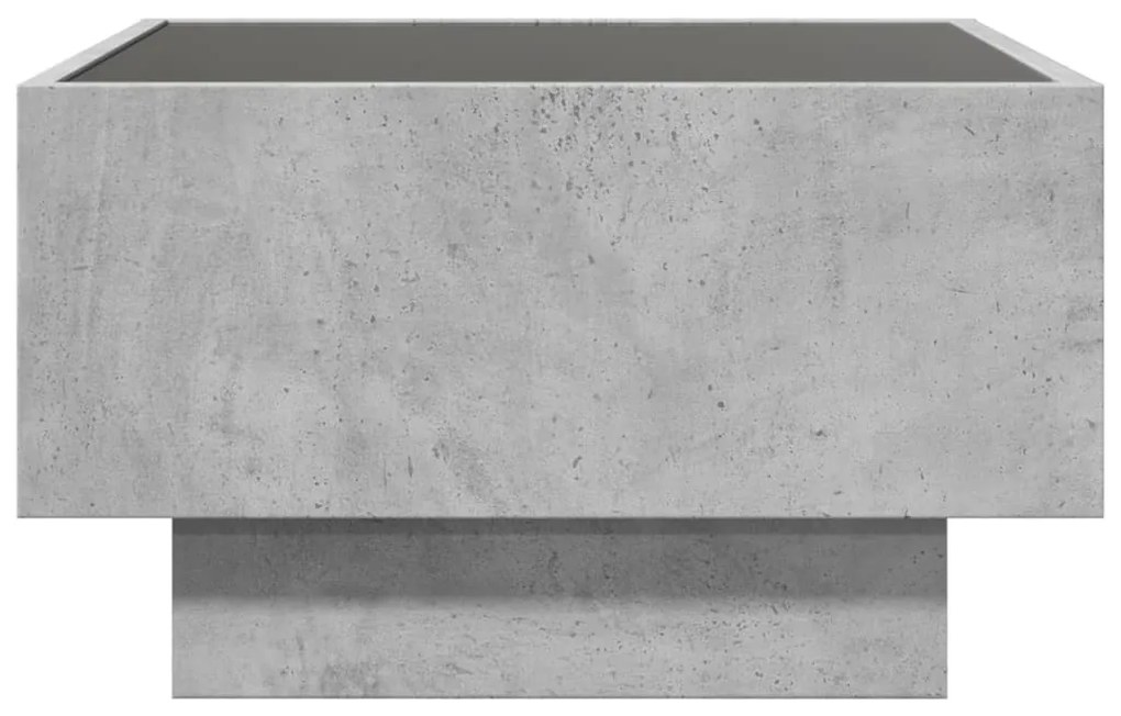 Mesa de centro c/ LEDs 50x50x30 cm derivados de madeira