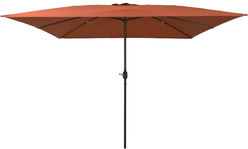 Guarda-sóis e Sombrinhas VidaXL Terracota Poliéster, Metal Grande
