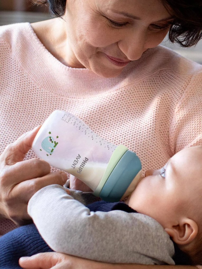 Biberão Natural Response 260 ml Night PHILIPS AVENT transparente