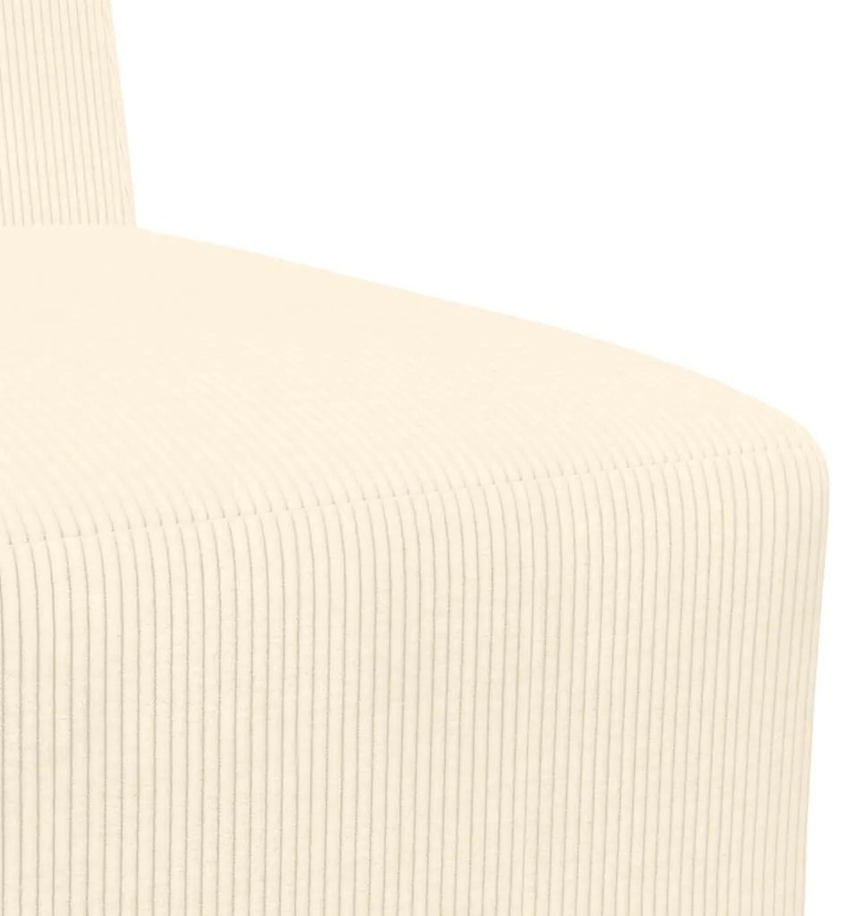 Poltrona 55 cm tecido corduroy creme