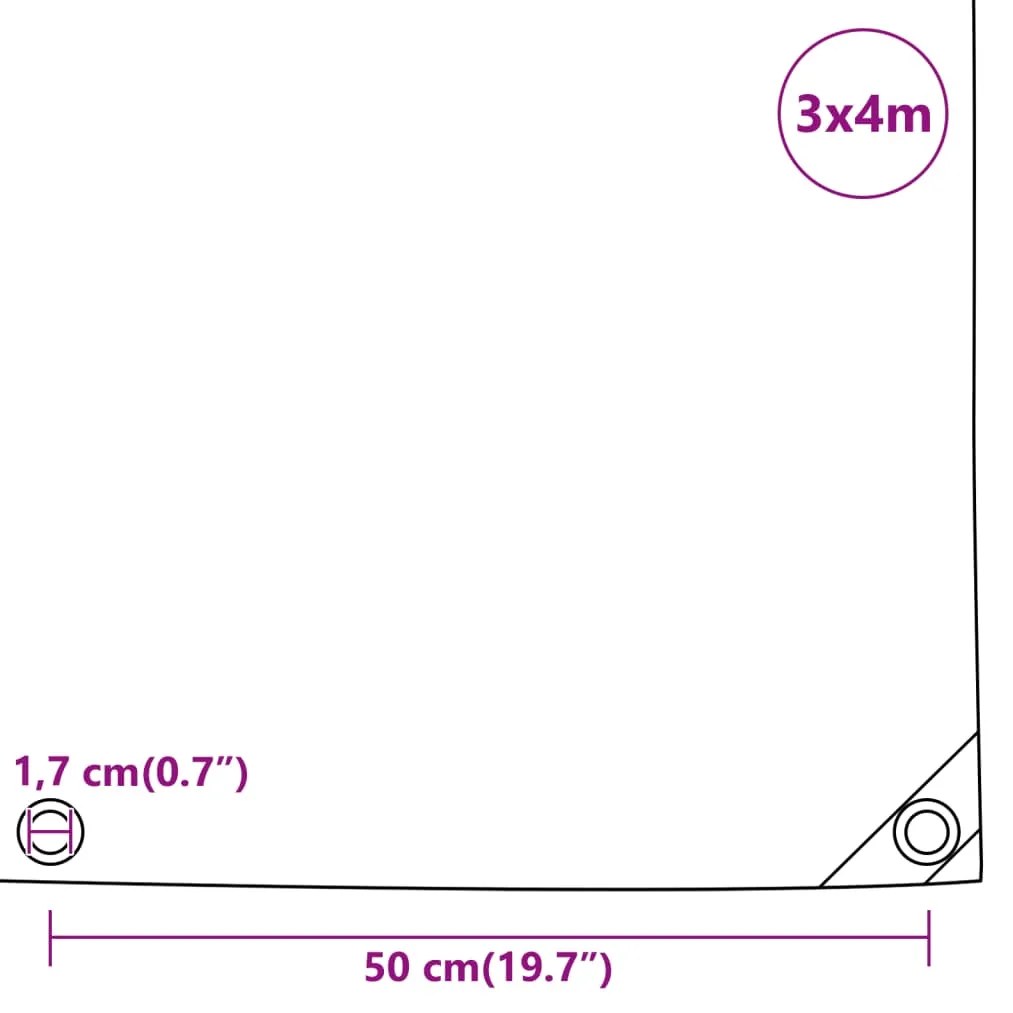 Lona 3x4 m 650 g/m² antracite