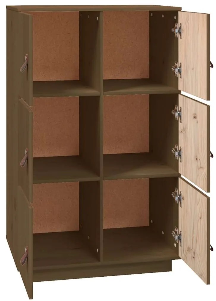 Aparador alto 67x40x108,5 cm pinho maciço castanho mel