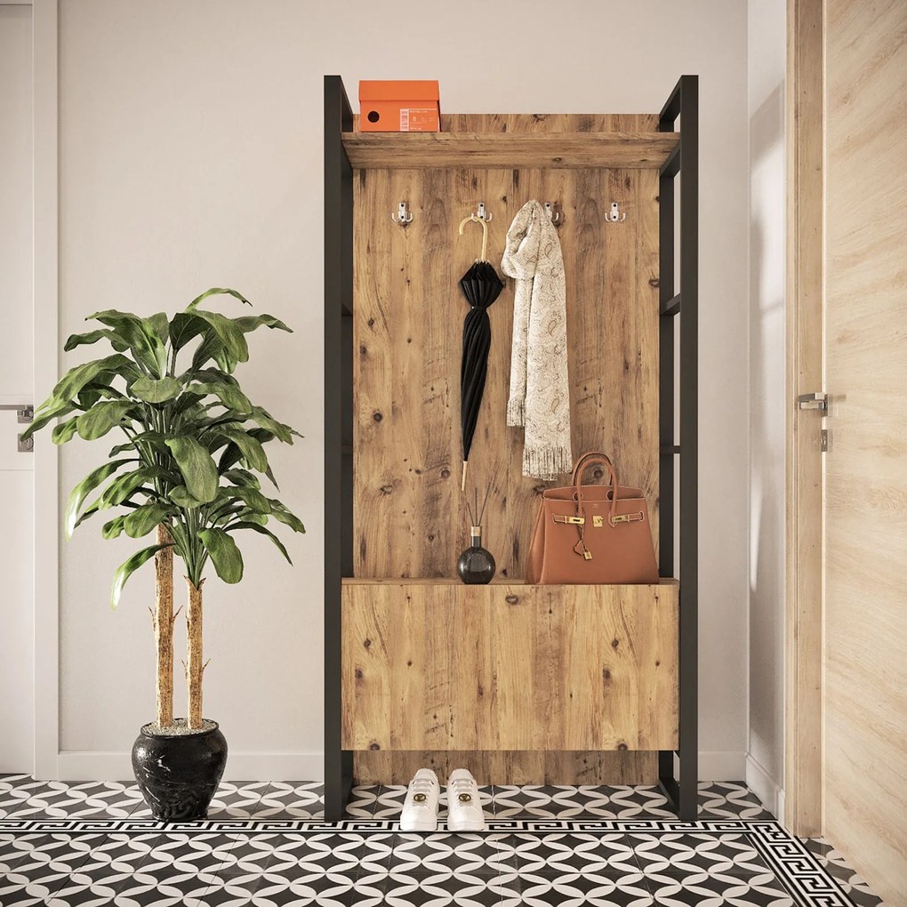 Hall Stand ML13 – Atlantic Pine – 90x180x34 cm