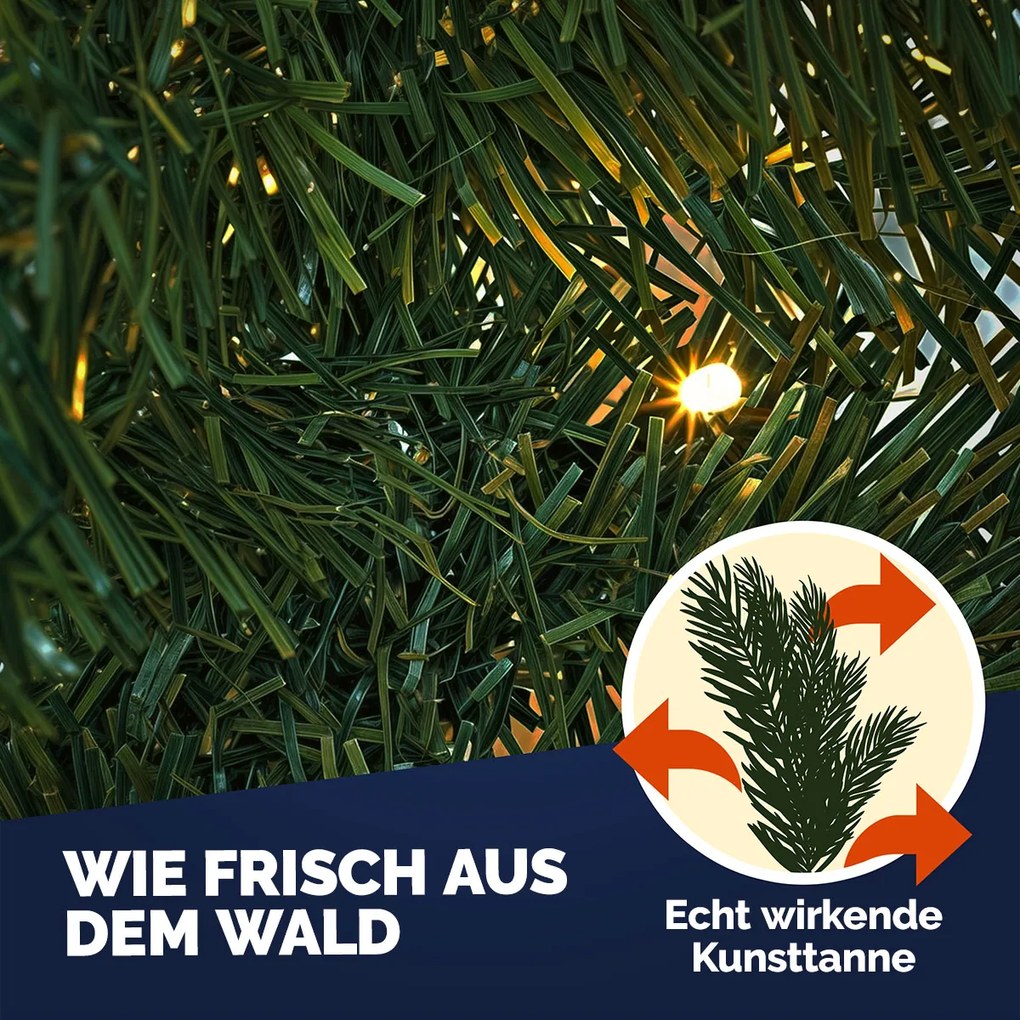 Guirlanda de Natal 5 m decorada com comando à distância Verde