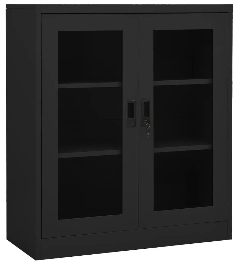 vidaXL Armário de escritório 90x40x105 cm aço antracite