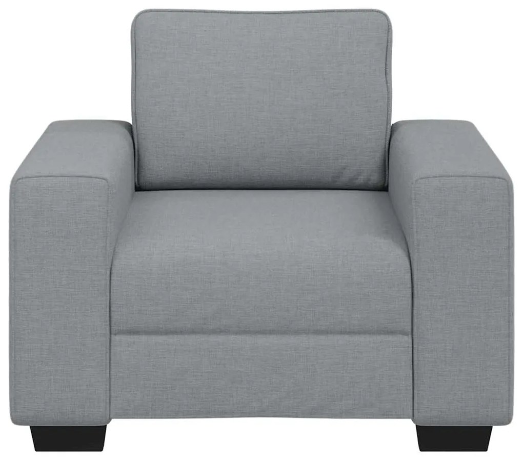 Poltrona tecido 60 cm cinzento-claro