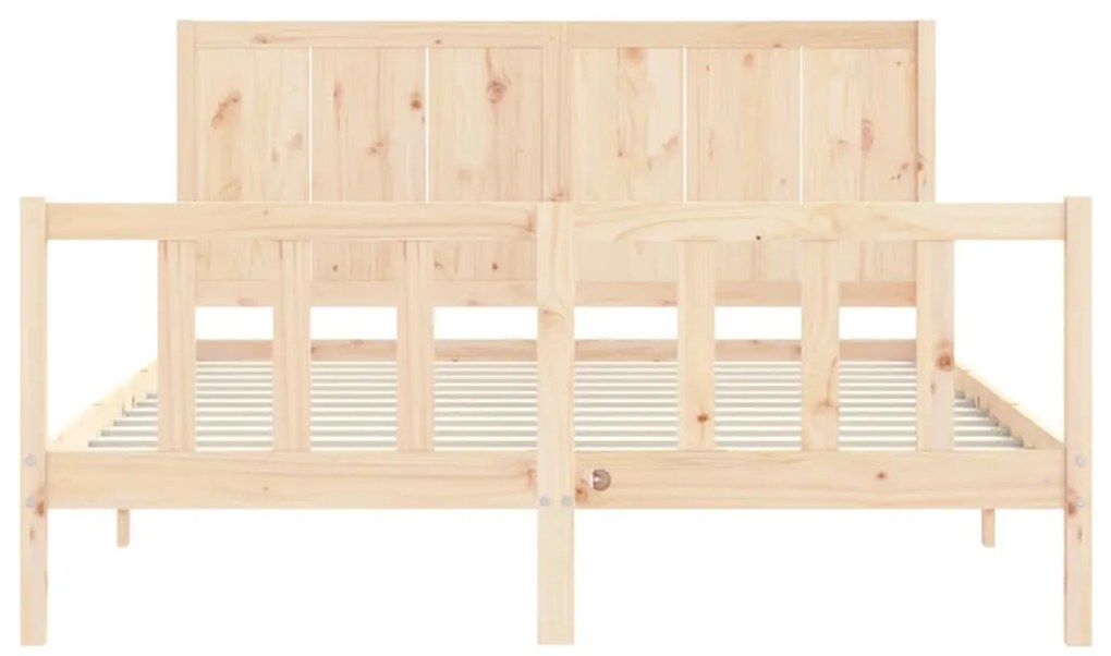 Cama sem colchão 160x200 cm madeira de pinho maciça