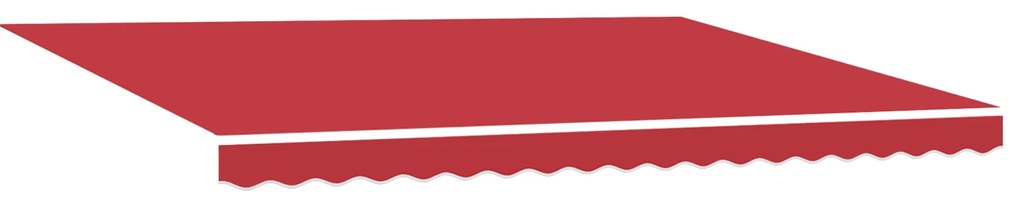 Toldo Retrátil Manual vidaXL com LED Vermelho 450x350 cm