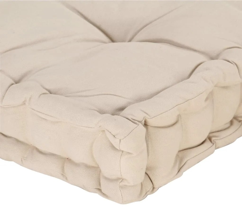 Almofadões p/ sofá de paletes 2 pcs algodão bege