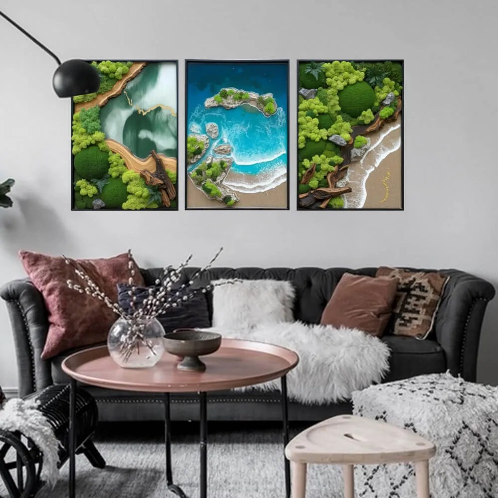 Autocolante de parede em três partes – Profundidade