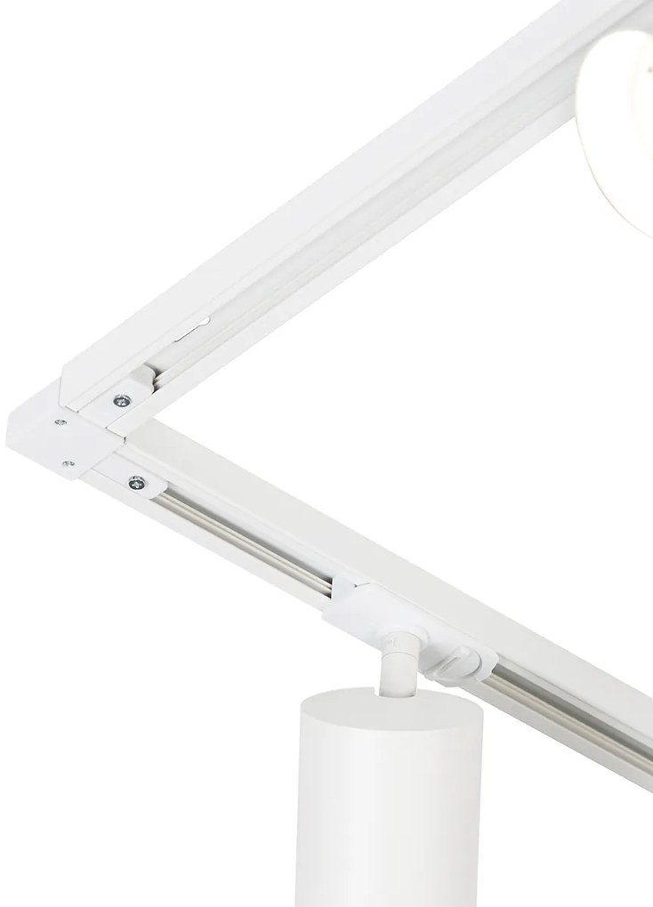 Sistema de Calhas Moderno com 5 Focos Branco Monofásico GU10 70mm - Iconic Jeana Luxe